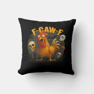 F-Caw-F Chicken Classic Minimal Clean Throw Pillow