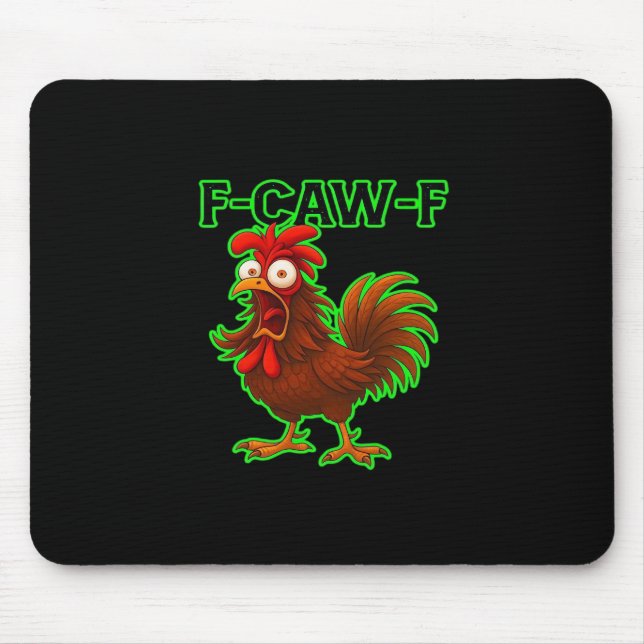F-Caw-F Chicken Classic Retro Graphic Mouse Pad (Front)