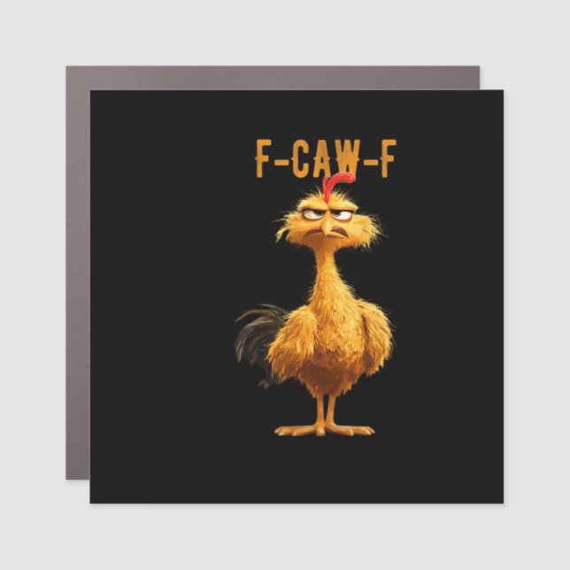 F-Caw-F Chicken Classic Retro Style Car Magnet (Front)