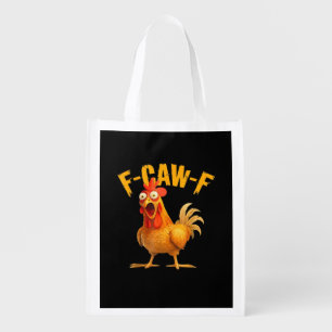 F-Caw-F Chicken Classic Retro Style Grocery Bag