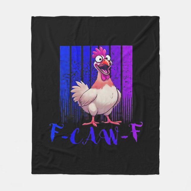 F-Caw-F Chicken Classic Simple Clean Fleece Blanket (Front)