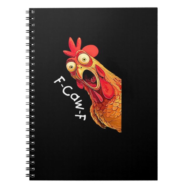 F-Caw-F-Chicken Classic Vintage Graphic Notebook (Front)