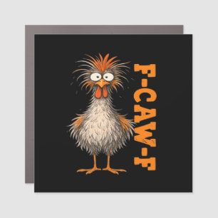 F-Caw-F-Chicken Eagerlys Colorful Funny Rooster Me Car Magnet