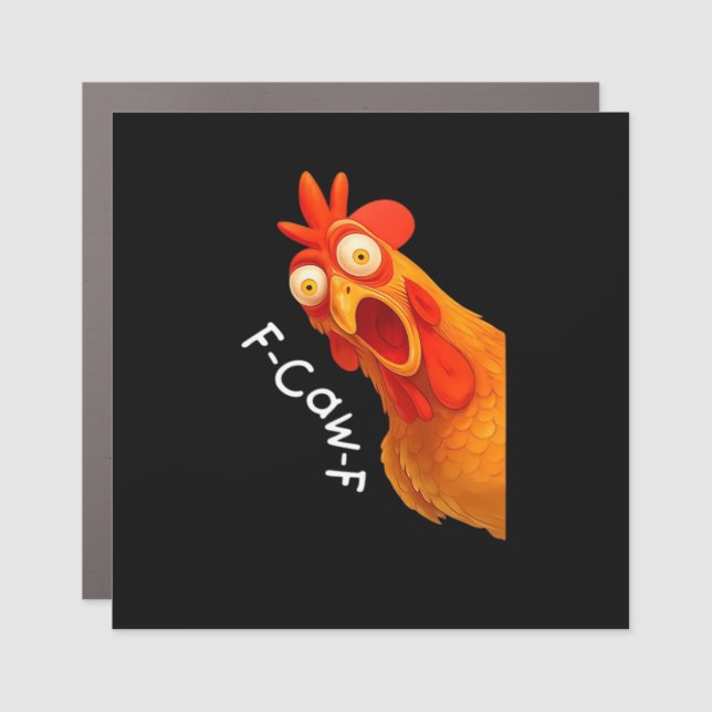 F-Caw-F Chicken Essential Classic Retro Car Magnet (Front)
