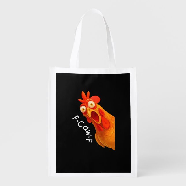 F-Caw-F Chicken Essential Classic Retro Grocery Bag (Front)