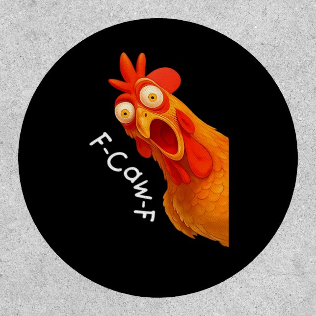 F-Caw-F Chicken Essential Classic Retro Patch (Front)