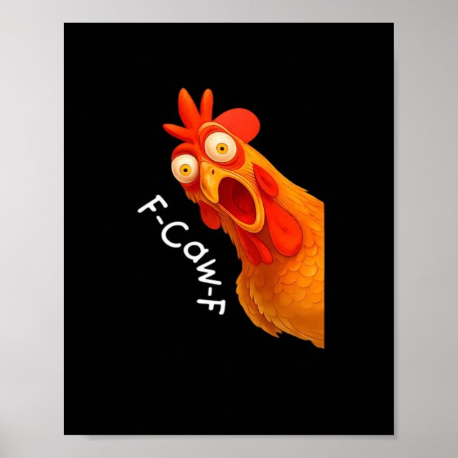 F-Caw-F Chicken Essential Classic Retro Poster (Front)
