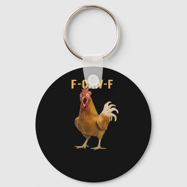 F-Caw-F Chicken Essential Creative Graphic Keychain (Front)