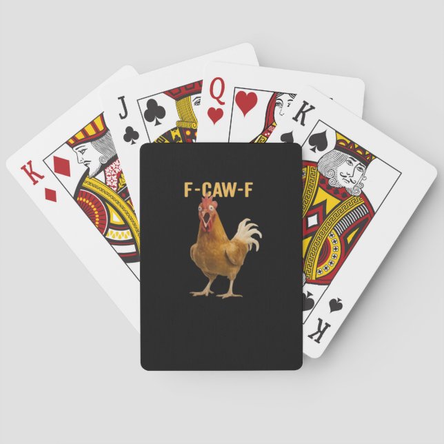 F-Caw-F Chicken Essential Creative Graphic Poker Cards (Back)