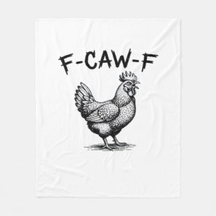 F-Caw-F Chicken Essential Fleece Blanket