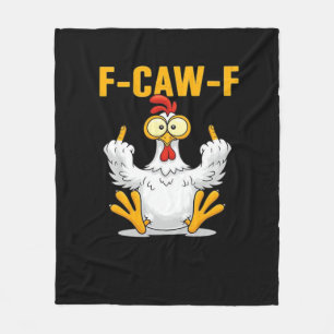 F-Caw-F-Chicken Essential Funny Trendy Fleece Blanket