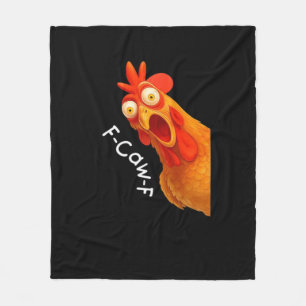 F-Caw-F Chicken Essential Minimal Clean Fleece Blanket
