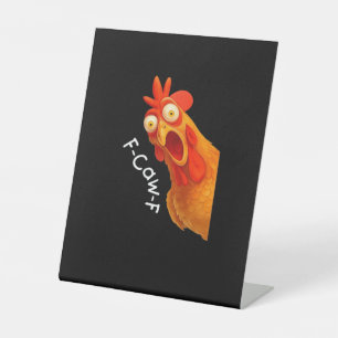 F-Caw-F Chicken Essential Minimal Clean Pedestal Sign