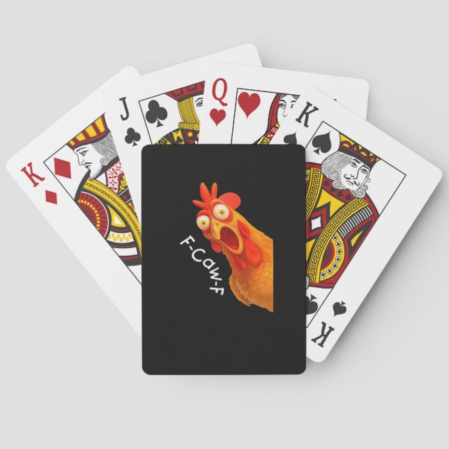 F-Caw-F Chicken Essential Minimal Clean Poker Cards (Back)