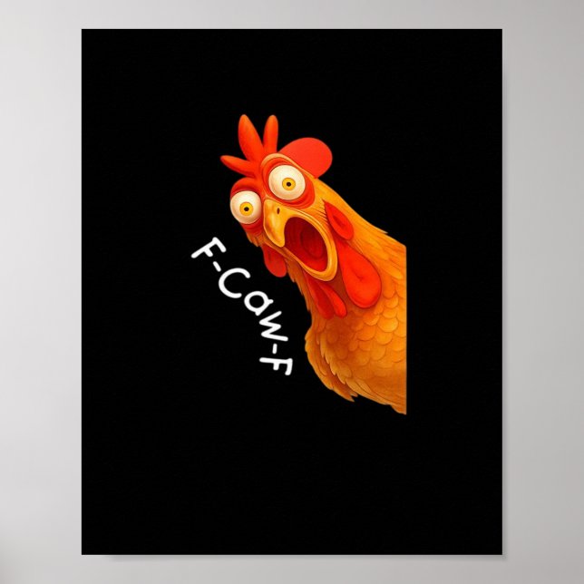 F-Caw-F Chicken Essential Minimal Clean Poster (Front)