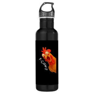 F-Caw-F Chicken Essential Minimal Clean Stainless Steel Water Bottle