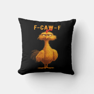 F-Caw-F-Chicken Essential Minimal Clean Throw Pillow