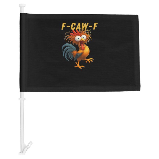 F-Caw-F-Chicken Essential Retro Classic Car Flag (Front)