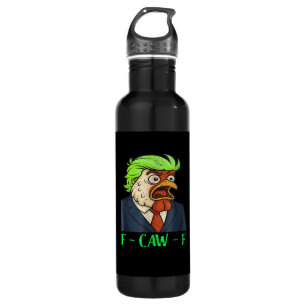 F-Caw-F Chicken Essential Simple Clean Stainless Steel Water Bottle