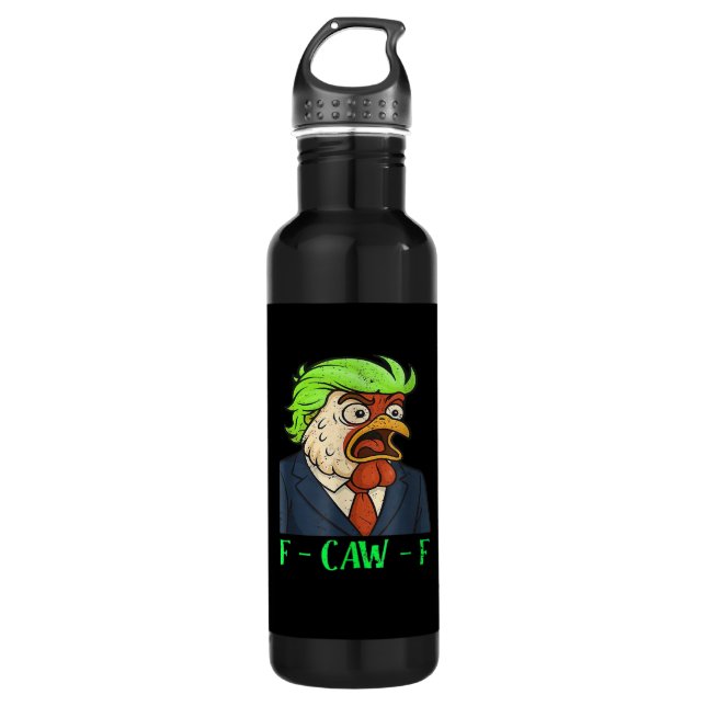 F-Caw-F Chicken Essential Simple Clean Stainless Steel Water Bottle (Front)