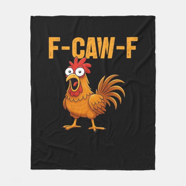 F-Caw-F-Chicken Essential Simple Design Fleece Blanket (Front)