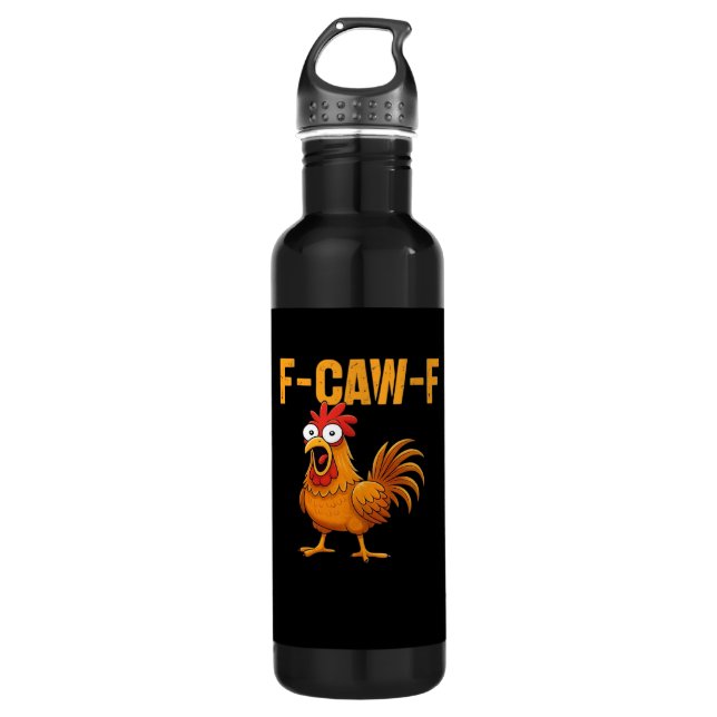 F-Caw-F-Chicken Essential Simple Design Stainless Steel Water Bottle (Front)