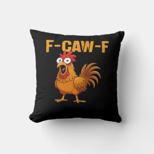 F-Caw-F-Chicken Essential Simple Design Throw Pillow
