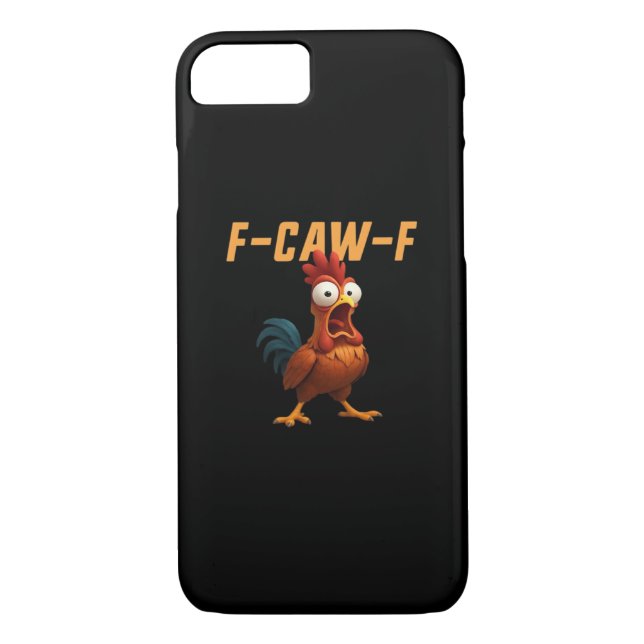 F-Caw-F Chicken Funny Chicken F-Caw-F Gear Retro G Case-Mate iPhone Case (Back)