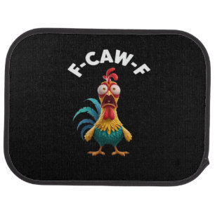 F-Caw-F Chicken Humor Classic Vintage Design Car Floor Mat