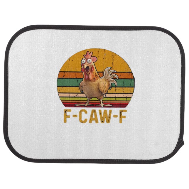 F-Caw-F Chicken Humor Essential Minimal Clean Car Floor Mat (Rear)