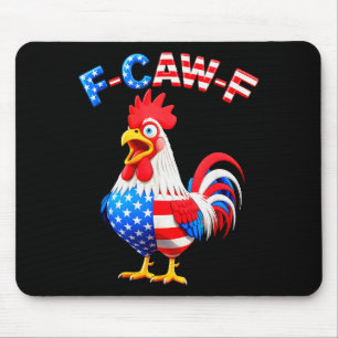 F-caw-f Chicken Humor Quote Rooster Meme Funny Usa Mouse Pad