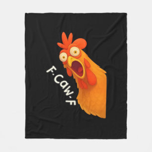 F-Caw-F Chicken Retro Classic Fleece Blanket