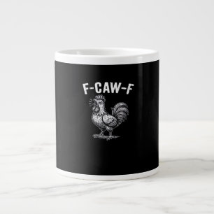 F-Caw-F Chicken Retro Graphic Giant Coffee Mug