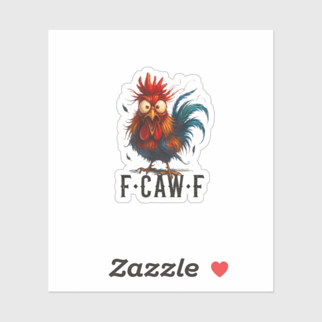 F-Caw-F Chicken Rooster Funny Meme Sticker (Sheet)