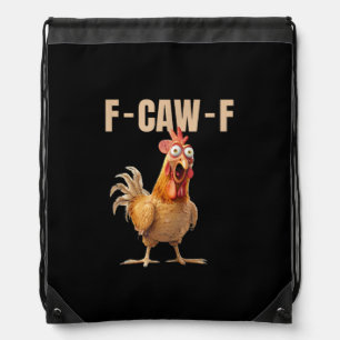 F-Caw-F Chicken Vintage Style Drawstring Bag
