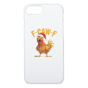 F-Caw-F Christmas Funny Chicken Christmas Essentia iPhone 8/7 Case