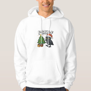 F-caw-f Christmas Raven Crow Xmas Tree Meme Hoodie