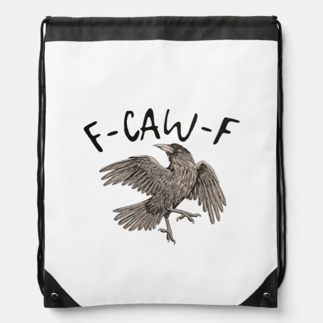 F-Caw-F Classic Aesthetic Casual Drawstring Bag (Front)