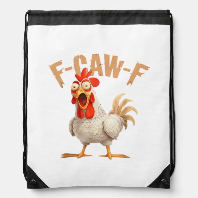 F-Caw-F Classic Aesthetic Style Drawstring Bag (Front)