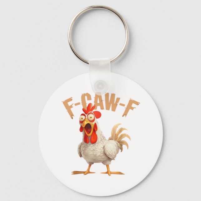 F-Caw-F Classic Aesthetic Style Keychain (Front)