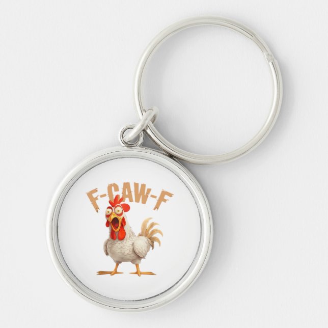 F-Caw-F Classic Aesthetic Style Keychain (Front)