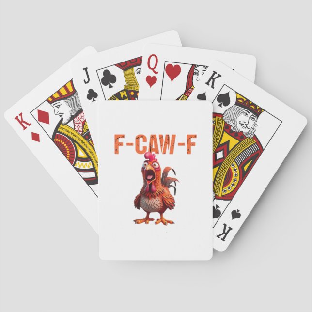 F-Caw-F Classic Basic Design Poker Cards (Back)