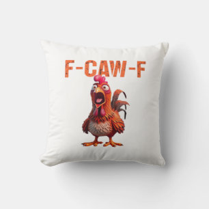 F-Caw-F Classic Basic Design Throw Pillow