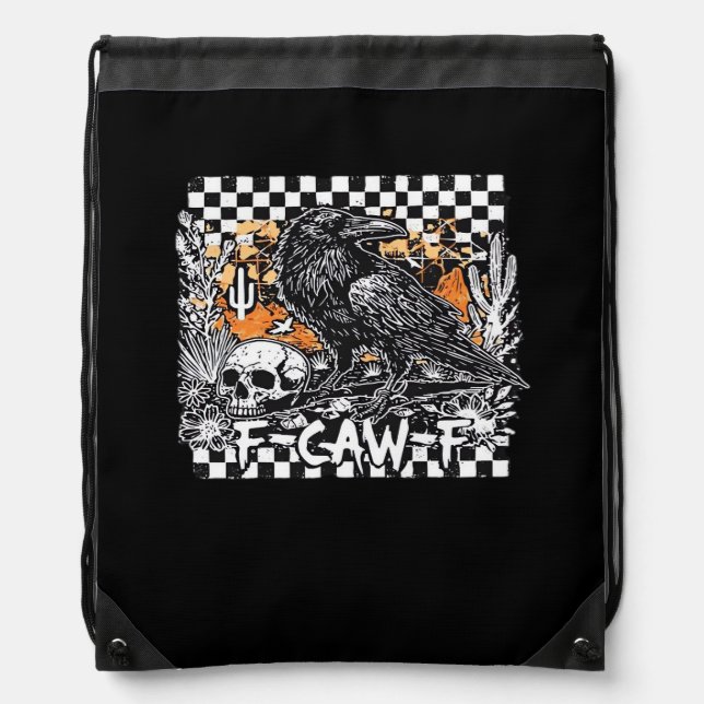 F-Caw-F Classic Cool Drawstring Bag (Front)