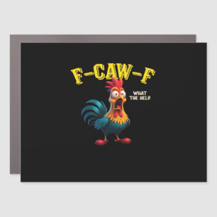 F Caw F Classic Design  Car Magnet