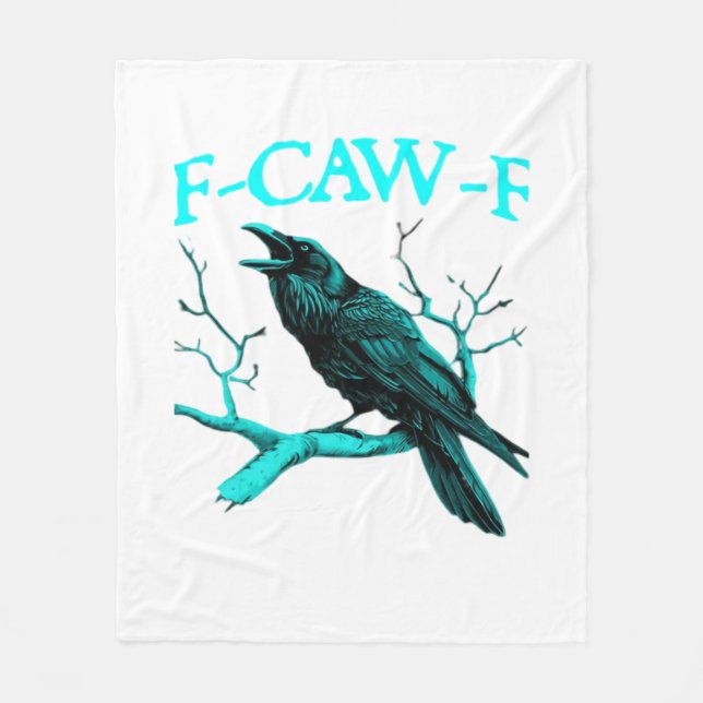F-Caw-F Classic Funny Trendy Fleece Blanket (Front)