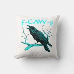 F-Caw-F Classic Funny Trendy Throw Pillow