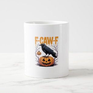 F-Caw-F Classic Halloween Raven Pumpkin Tee - Spoo Giant Coffee Mug