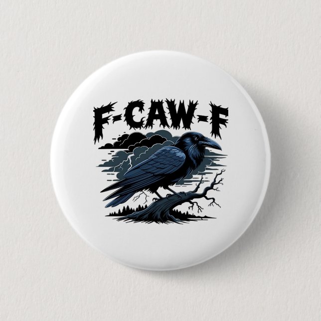 F-Caw-F Classic Minimal Clean Button (Front)