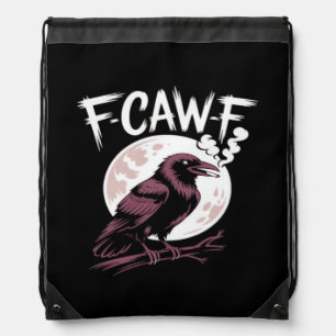 F-Caw-F Classic Minimal Clean Drawstring Bag